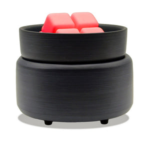 2in1 Black Stone Candle and Wax Warmer - Electric