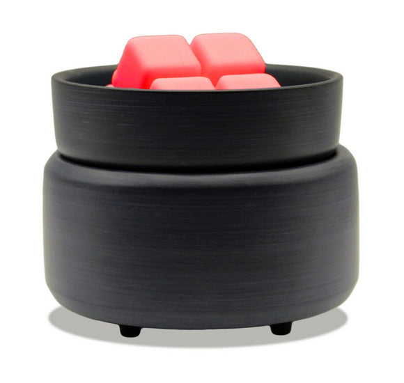 2in1 Black Stone Candle and Wax Warmer - Electric