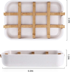 Bamboo Soap Dish (White or Black)